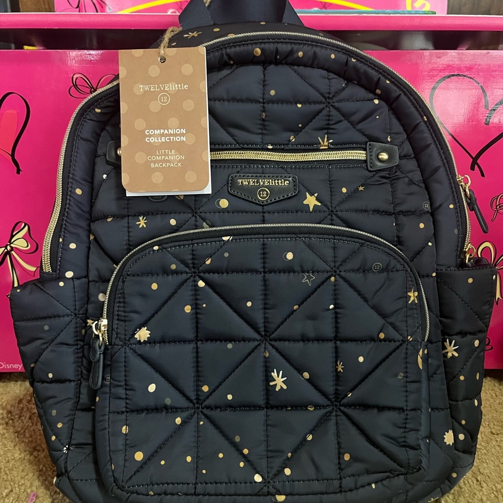 TWELVElittle Navy Quilted Backpacm